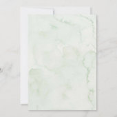 Minimalistisch Greenery Little Birdie Geburtstag Einladung (Rückseite)