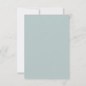 Minimalistisch Greenery Wedding Song Request Card RSVP Karte (Rückseite)