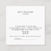 Minimalistisch GreyBlack Gradient Gold Luxury Refe Quadratische Visitenkarte (Rückseite)