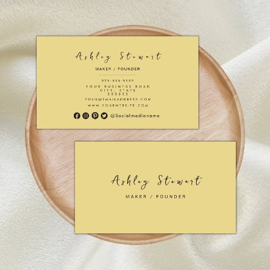 Minimalistisch Groovy Modernes Berufliches Brandin Visitenkarte