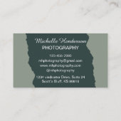 Minimalistisch-grün-1-Foto-Firmenname Visitenkarte (Rückseite)