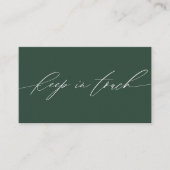 Minimalistisch grün Behalten in Touch Kontakt oder Visitenkarte (Vorderseite)