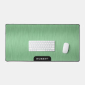 Minimalistisch grün gebürstete Aluminiumstruktur Schreibtischunterlage (Tastatur & Maus)