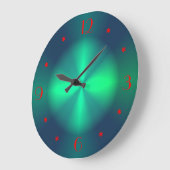 Minimalistisch grün leuchtet >Wanduhren Große Wanduhr (Winkel)