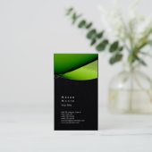 Minimalistisch-Grün-Schwarz Schlicht Moderne Beruf Visitenkarte (Stehend Vorderseite)