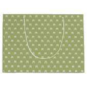 Minimalistisch grün und weiß große geschenktüte (Vorderseite)