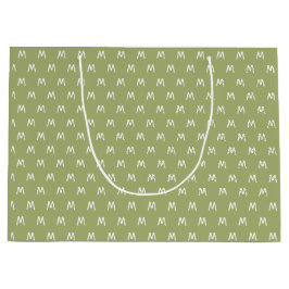 Minimalistisch grün und weiß große geschenktüte