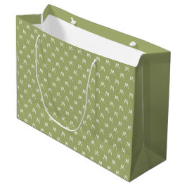 Minimalistisch grün und weiß große geschenktüte