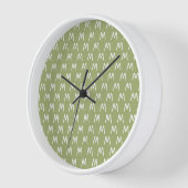 Minimalistisch grün und weiß uhr (Winkel)