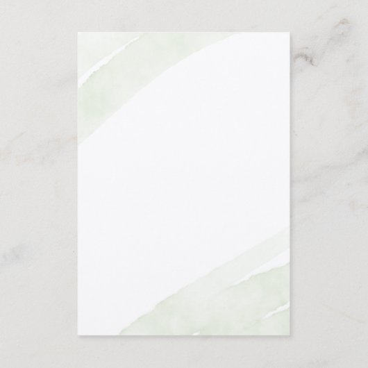 Minimalistisch grüne Fern Begleitkarte (Rückseite)