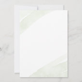 Minimalistisch grüne Fern Einladung (Rückseite)