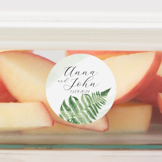 Minimalistisch grüne Fern Etiketten (Befestigt)