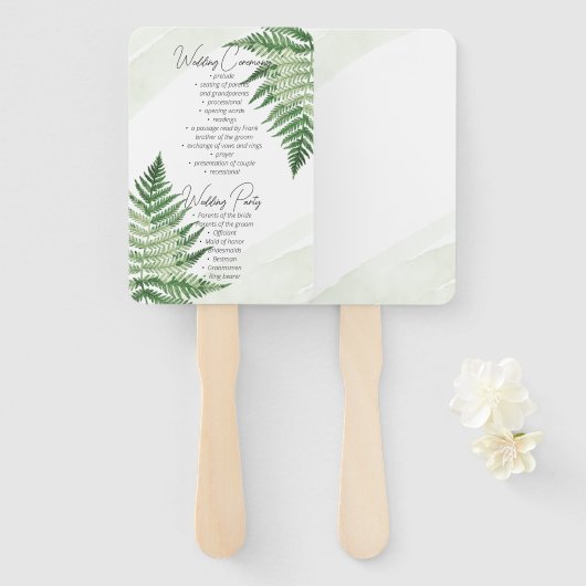 Minimalistisch grüne Fern Fächer (Vorne und Hinten)