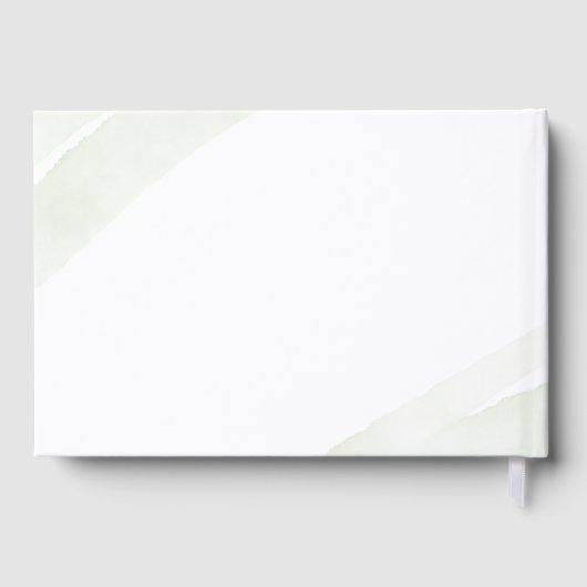 Minimalistisch grüne Fern Gästebuch (Rückseite)