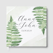 Minimalistisch grüne Fern Gästebuch (Vorderseite)