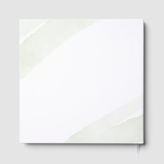 Minimalistisch grüne Fern Gästebuch (Rückseite)