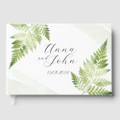 Minimalistisch grüne Fern Gästebuch (Vorderseite)