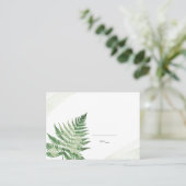 Minimalistisch grüne Fern Platzkarte (Stehend Vorderseite)