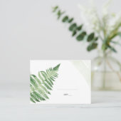 Minimalistisch grüne Fern Platzkarte (Stehend Vorderseite)
