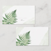 Minimalistisch grüne Fern Platzkarte (Vorne/Hinten)