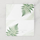 Minimalistisch grüne Fern Platzkarte (Außenseite Aufgefaltet)
