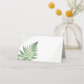 Minimalistisch grüne Fern Platzkarte (Rückseite)