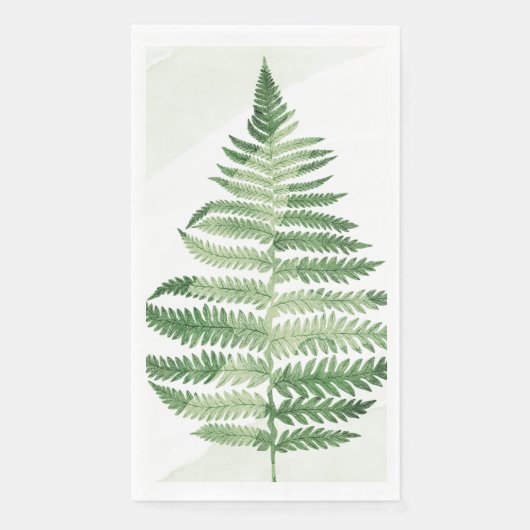 Minimalistisch grüne Fern Serviette (Vorderseite)