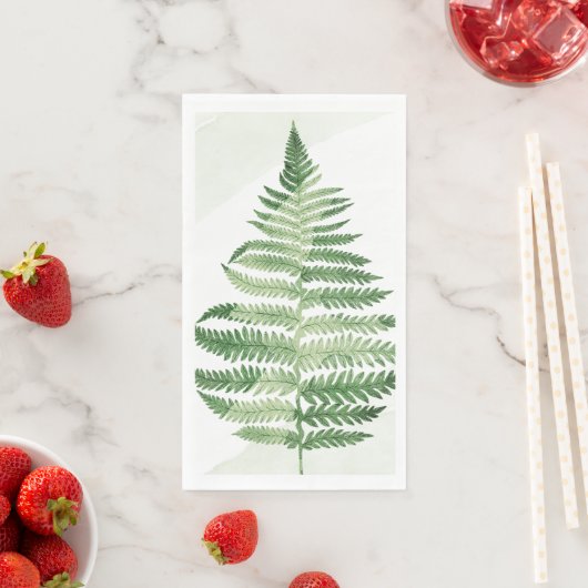 Minimalistisch grüne Fern Serviette (Beispiel)