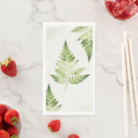 Minimalistisch grüne Fern Serviette (Beispiel)