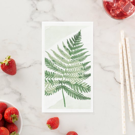 Minimalistisch grüne Fern Serviette (Beispiel)