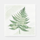 Minimalistisch grüne Fern Serviette (Vorderseite)