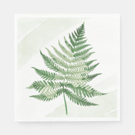 Minimalistisch grüne Fern Serviette