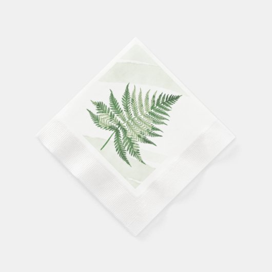Minimalistisch grüne Fern Serviette (Ecke)