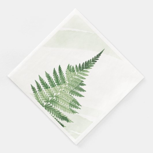 Minimalistisch grüne Fern Serviette (Ecke)