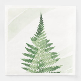 Minimalistisch grüne Fern Serviette