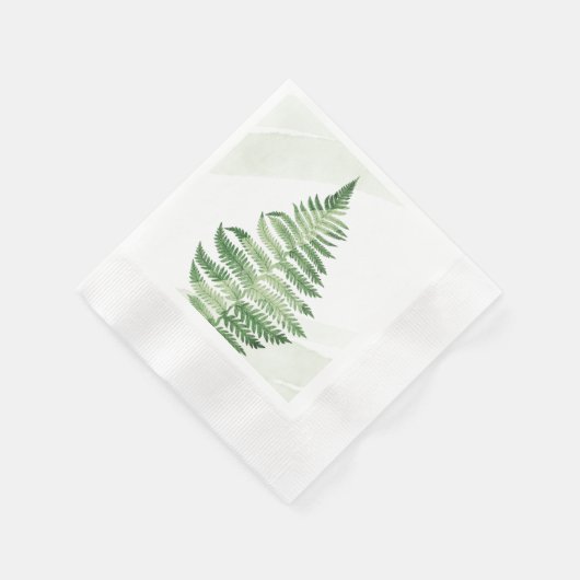 Minimalistisch grüne Fern Serviette (Ecke)