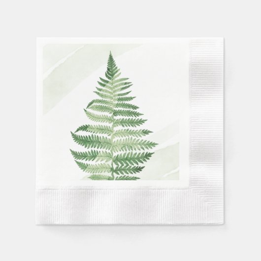 Minimalistisch grüne Fern Serviette (Vorderseite)