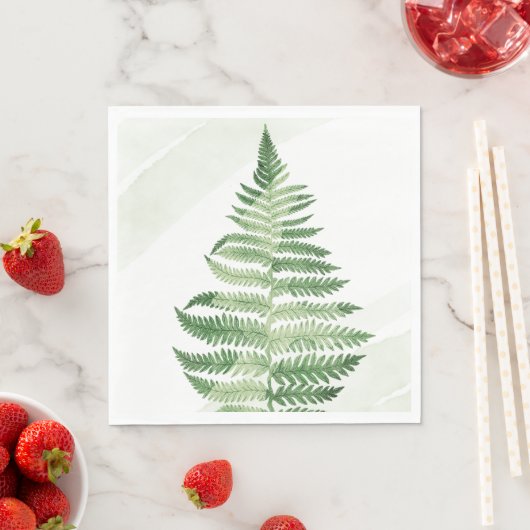 Minimalistisch grüne Fern Serviette (Beispiel)