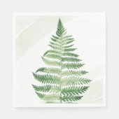 Minimalistisch grüne Fern Serviette (Vorderseite)