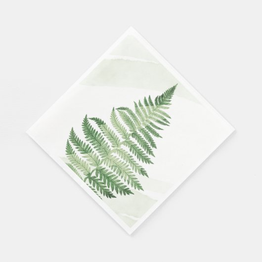 Minimalistisch grüne Fern Serviette (Ecke)