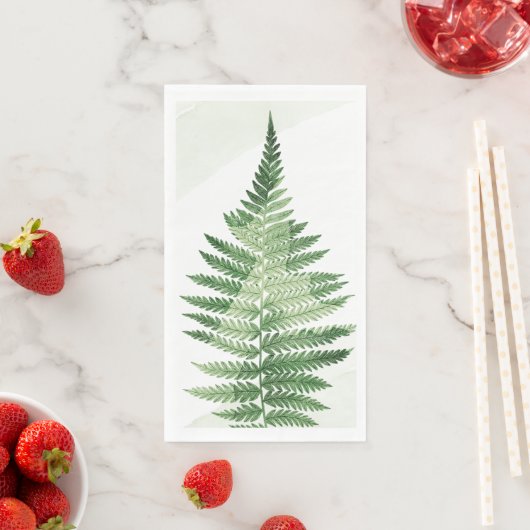 Minimalistisch grüne Fern Serviette (Beispiel)