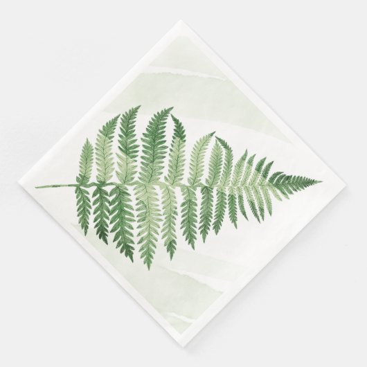Minimalistisch grüne Fern Serviette (Ecke)
