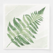 Minimalistisch grüne Fern Serviette (Vorderseite)