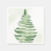 Minimalistisch grüne Fern Serviette (Vorderseite)