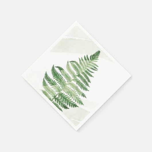 Minimalistisch grüne Fern Serviette (Ecke)