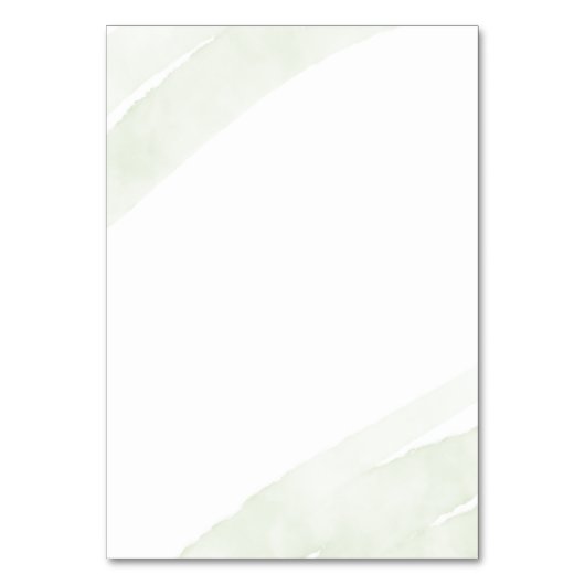 Minimalistisch grüne Fern Tischnummer (Rückseite)