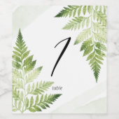 Minimalistisch grüne Fern Weinetikett (Einzelnes Label)