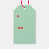 Minimalistisch grüne Weihnachtsfeier "Baum mendour Geschenkanhänger (Rückseite)