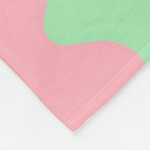 Minimalistisch grüner rosa Streifen Moderne, gemüt Fleecedecke (Ecke)