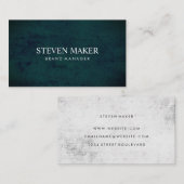 Minimalistisch Grunge Blue Green Visitenkarte (Vorne/Hinten)